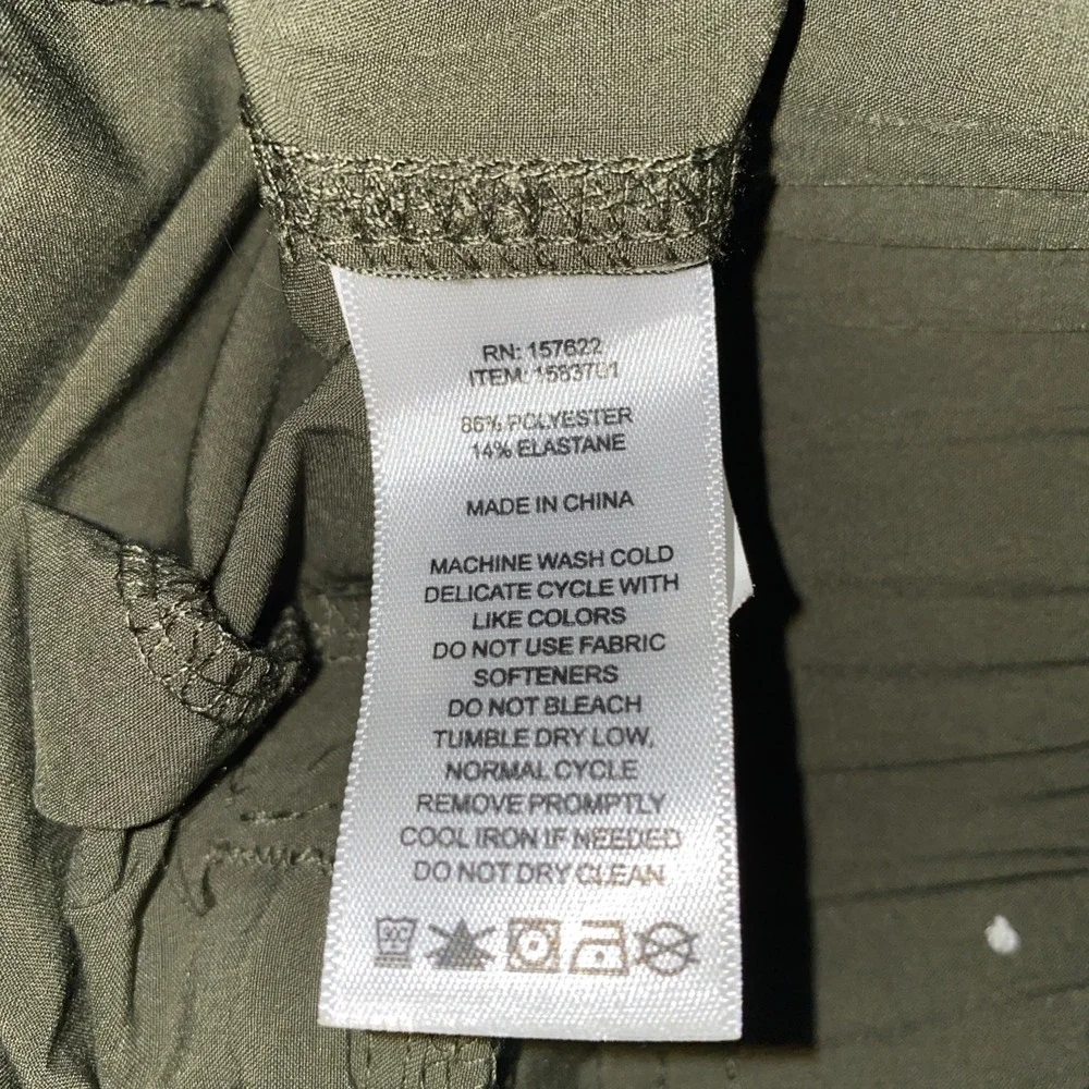 Eddie Bauer Womens Green Hiking Ankle Pants Atheltic‎ Wind Thin Medium